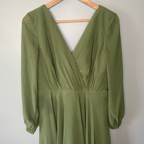 REVELRY Juliet Chiffon Long Sleeve Dress - Picture 4 of 9